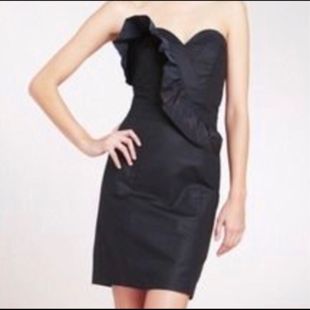 French Connection sz 12 strapless ruffle dress